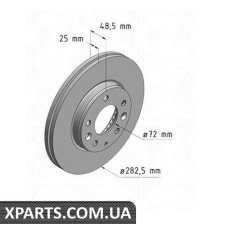 Гальмівний диск 283x25 ZIMMERMANN 370307420 (аналог MAZDA G26Y3325XA для MAZDA 6)