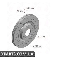 Гальмівний диск передній 320x28 ZIMMERMANN 370308852 (аналог MAZDA EH143325XA для MAZDA CX-)