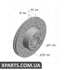 Гальмівний диск ZIMMERMANN 400142152 (аналог MERCEDES BENZ 1404210212)