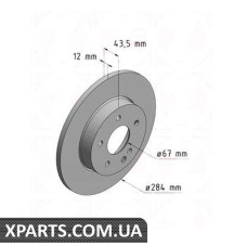 Тормозной диск 284x12  ZIMMERMANN 400142520 (аналог MERCEDES BENZ 2024210212 для  Mercedes Benz W202 C-Class 93-00)