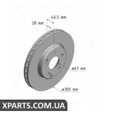 Тормозной диск 300x28  ZIMMERMANN 400144320 (аналог CHRYSLER 5098064AA для  Mercedes Benz C208R170W210 95-)