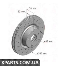 Гальмівний диск Zimmermann 400360620 (аналог MERCEDES BENZ 2204210812 для Mercedes-Benz W220 S-Class 98-05)