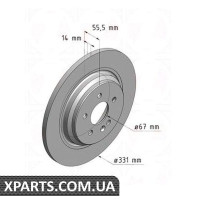 Гальмівний диск ZIMMERMANN 400361320 (аналог MERCEDES BENZ 1634230012 для Mercedes-Benz ML163 R 98-05)