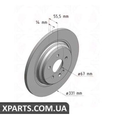 Тормозной диск   ZIMMERMANN 400361320 (аналог MERCEDES BENZ 1634230012 для  Mercedes Benz ML163 R 98-05)