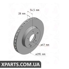 Тормозной диск передний 295x28  ZIMMERMANN 400361820 (аналог MERCEDES BENZ 2114210712 для  Mercedes Benz W211 20/24/22CDI/27CDI 02)