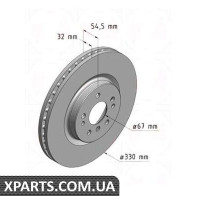 Гальмівний диск Zimmermann 400364820 (аналог MERCEDES BENZ 1644210412 для Mercedes-Benz W164 ML-Class)