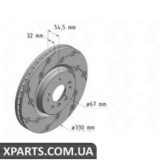 Тормозной диск Black Z 330x32 L ZIMMERMANN 400364854 (аналог MERCEDES BENZ 1644210412)