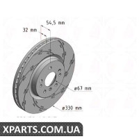 Диск гальмівний Black Z 330x32 R ZIMMERMANN 400364855 (аналог MERCEDES BENZ 1644210412)