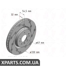 Тормозной диск Black Z 330x32 R ZIMMERMANN 400364855 (аналог MERCEDES BENZ 1644210412)