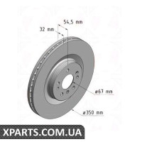 Гальмівний диск 350x32 ZIMMERMANN 400364920 (аналог MERCEDES BENZ 1644210512)