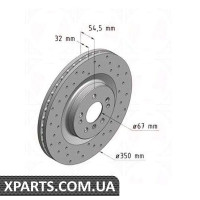 Гальмівний диск Zimmermann 400364952 (аналог MERCEDES BENZ 1644210512 для Mercedes-Benz W164 ML-Class)