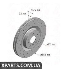 Тормозной диск   Zimmermann 400364952 (аналог MERCEDES BENZ 1644210512 для  Mercedes Benz W164 ML-Class)