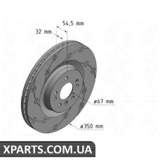 Тормозной диск Black Z 350x32 ZIMMERMANN 400364954 (аналог MERCEDES BENZ 1644210512)