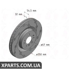 Тормозной диск Black Z 350x32 ZIMMERMANN 400364955 (аналог MERCEDES BENZ 1644210512)