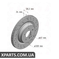 Гальмівний диск Zimmermann 400366152 (аналог MERCEDES BENZ 2214230412 для Mercedes-Benz W221 S-Class)