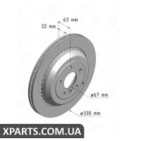 Гальмівний диск 330x24 ZIMMERMANN 400366320 (аналог MERCEDES BENZ 1644230612)