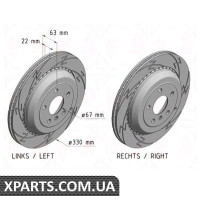Тормозной диск Black Z 330x24 ZIMMERMANN 400366353 (аналог MERCEDES BENZ 1644230612)