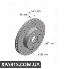 Тормозной диск 295x28  ZIMMERMANN 400366520 (аналог MERCEDES BENZ 2044210912 для  Mercedes Benz W204 C-Class)