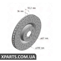 Гальмівний диск Zimmermann 400369620 (аналог MERCEDES BENZ 1644210712 для Mercedes-Benz W164 M-Class)