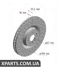 Тормозной диск   Zimmermann 400369620 (аналог MERCEDES BENZ 1644210712 для  Mercedes Benz W164 M-Class)