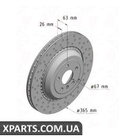 Гальмівний диск Zimmermann 400369720 (аналог MERCEDES BENZ 1644230812 для Mercedes-Benz W166 M-Class)