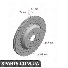 Тормозной диск   Zimmermann 400369720 (аналог MERCEDES BENZ 1644230812 для  Mercedes Benz W166 M-Class)