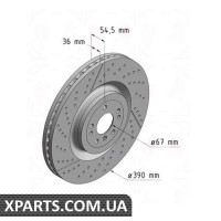 Гальмівний диск Zimmermann 400369820 (аналог MERCEDES BENZ 1664210512 для Mercedes-Benz W166 M-Class)