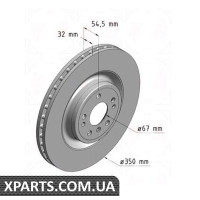 Гальмівний диск 350x32 ZIMMERMANN 400550020 (аналог MERCEDES BENZ 1664210712)