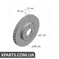 Диск гальмівний 300x28 ZIMMERMANN 400551020 (аналог MERCEDES BENZ 4474210312 для Mercedes Benz VITO W447)
