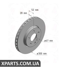 Тормозной диск 300x28  ZIMMERMANN 400551020 (аналог MERCEDES BENZ 4474210312 для  Mercedes Benz VITO W447)