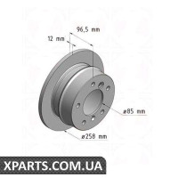 Гальмівний диск ZIMMERMANN 400646820 (аналог MERCEDES BENZ 9014230412 для Mercedes-Benz SPRINTER 00-06)