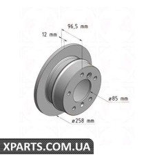 Тормозной диск   ZIMMERMANN 400646820 (аналог MERCEDES BENZ 9014230412 для  Mercedes Benz SPRINTER 00-06)