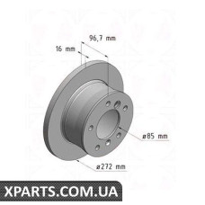 Тормозной диск 272x16  ZIMMERMANN 400646920 (аналог MERCEDES BENZ 9024230112 для  Mercedes Benz SPRINTER 94-06)