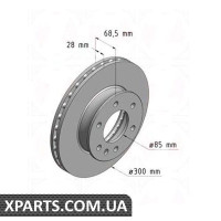 Гальмівний диск 300x28 ZIMMERMANN 400647620 (аналог MERCEDES BENZ 9064210012)