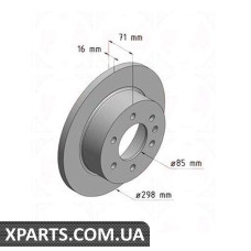 Тормозной диск 298x16 ZIMMERMANN 400647720 (аналог MERCEDES BENZ 9064230012)