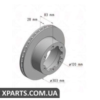 Гальмівний диск Zimmermann 400647820 (аналог MERCEDES BENZ 9064230112 для VW CRAFTER)