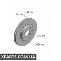 Гальмівний диск 256x24 ZIMMERMANN 430146120 (аналог OPEL 569001)