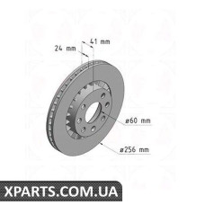 Гальмівний диск 256x24 ZIMMERMANN 430146120 (аналог OPEL 569001)