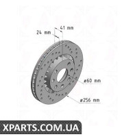 Гальмівний диск 256x24 ZIMMERMANN 430146152 (аналог OPEL 569001)