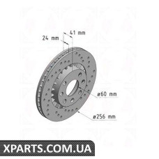 Гальмівний диск 256x24 ZIMMERMANN 430146152 (аналог OPEL 569001)