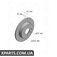 Гальмівний диск 240x10 ZIMMERMANN 430148420 (аналог OPEL 569108)
