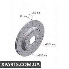 Тормозной диск 292x20  ZIMMERMANN 430149652 (аналог FIAT 46836490 для  OPEL, Chevrolet, GM VECTRA C)