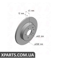 Гальмівний диск Zimmermann 430262220 (аналог OPEL 569072 для OPEL, Chevrolet, GM ASTRA J)