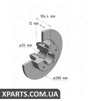 Гальмівний диск ZIMMERMANN 430263900 (аналог FIAT 6000620071)