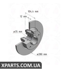 Гальмівний диск ZIMMERMANN 430263900 (аналог FIAT 6000620071)