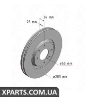 Гальмівний диск Zimmermann 440310620 (PEUGEOT 307)