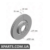 Гальмівний диск ZIMMERMANN 440311120 (PEUGEOT 407)