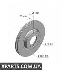Гальмівний диск ZIMMERMANN 440311120 (PEUGEOT 407)