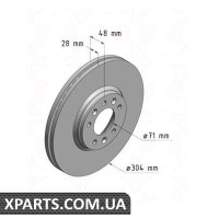 Гальмівний диск ZIMMERMANN 440311720 (аналог FIAT 9467548587 для FIAT SCUDO)