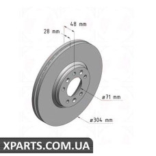 Тормозной диск   ZIMMERMANN 440311720 (аналог FIAT 9467548587 для  FIAT SCUDO)